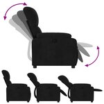 vidaXL Fauteuil inclinable noir tissu microfibre