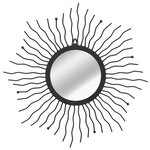 vidaXL Miroir mural Éclat de soleil 60 cm Noir