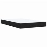 vidaXL Sommier à lattes de lit avec matelas Noir 120x200 cm Velours