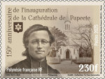 Timbre Polynésie Française - 150 ans de la Cathédrale de Papeete