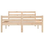 vidaXL Cadre de lit sans matelas bois massif 140x190 cm