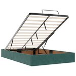 vidaXL Cadre de lit ottoman sans matelas vert foncé 120x200 cm velours