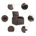 vidaXL Fauteuil inclinable Marron Similicuir