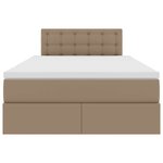 vidaXL Lit de Rangement Cappuccino 120 x 190 cm Cuir synthétique