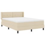 vidaXL Lit à ressorts avec matelas Crème 200 x 160 cm Polyester