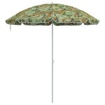 Parasol de Plage vidaXL avec Poteau en Métal Camouflage 161x193 cm en Polyester