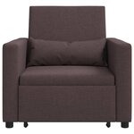 vidaXL Canapé Lit Simple Marron foncé 90 x 165 x 87 cm tissu