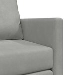 vidaXL Canapé-lit 2 en 1 gris clair 122x204x55 cm velours