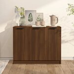 vidaXL Buffet Chêne marron 90 5x30x70 cm Bois d'ingénierie
