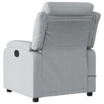 vidaXL Fauteuil de massage inclinable électrique gris clair tissu