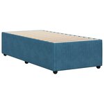vidaXL Cadre de lit sans matelas bleu 100x200 cm velours