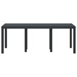 Table de jardin vidaXL Anthracite 200x100x73 cm Poly Rattan