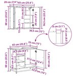 vidaXL Ensemble de mobilier de salle de bain 3 Pièces Bois ancien