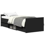 vidaXL Cadre de lit sans matelas noir 100x200 cm