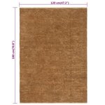 vidaXL Tapis à poils bouclés fait à la main 120x180 cm Jute et coton