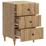 vidaXL Cabinet de chevet Chêne artisanal 43 x 41 x 66 5 cm