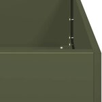 vidaXL Jardinière vert olive 280x80x40 cm acier