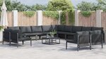 vidaXL Ensemble de canapé de jardin 13 Pièces Anthracite Acier