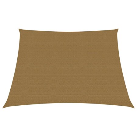 vidaXL Voile d'ombrage 160 g/m² Taupe 3/4x3 m PEHD