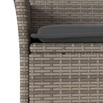 vidaXL Ensemble à manger de jardin et coussins 7 Pièces gris rotin acacia
