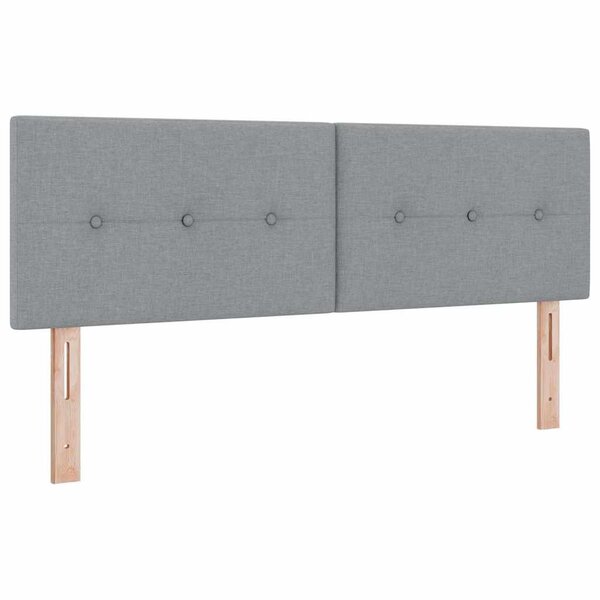 Tête de lit vidaXL Boutonnée Gris clair 160 cm Tissu