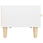 vidaXL Meuble TV Blanc brillant 150x34 5x30 cm Bois d'ingénierie