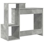 vidaXL Bureau Gris béton 106 x 40 x 88.5 cm Bois d'ingénierie