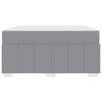 vidaXL Cadre de lit avec matelas Gris clair 160 x 200 cm tissu