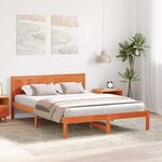 vidaXL Cadre de lit Marron 160 x 200 cm Bois de pin massif