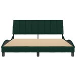 vidaXL Cadre de lit sans matelas Hanko vert foncé 160x200 cm velours