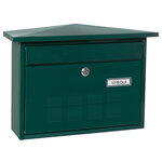 Boîte aux Lettres en Acier Deco E5703 Fond Étroit Anti-pluie Vert