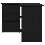 vidaXL Bureau d'angle Chêne noir 145 x 100 x 76 cm Bois d'ingénierie