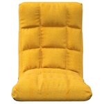 vidaXL Chaise pliable de sol Jaune moutarde Tissu