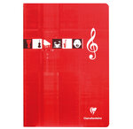 Cahier de musique A4 21x29,7cm 48 pages 90g rouge ou bleu CLAIREFONTAINE