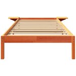 vidaXL Cadre de lit avec tables de chevet Marron Marron cire