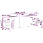 vidaXL Tête de lit avec armoire avec tiroir 3 Pièces Chêne artisanal