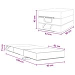 vidaXL Canapé-lit pliable 90 x 63 x 45 cm Gris foncé