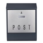 Boite aux lettres design porte-journaux design murale gris