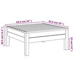 vidaXL Repose-pied de jardin marron miel bois de pin massif