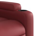 vidaXL Fauteuil inclinable Rouge bordeaux Similicuir