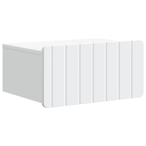 vidaXL Cabinet de chevet mural avec tiroir Blanc 49 x 34 5 x 24 cm