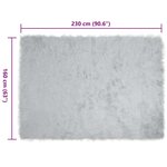 vidaXL Tapis en Peau de Mouton Synthétique Gris 160 x 230 cm Polyester
