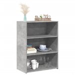 vidaXL Buffet gris béton 70x41x93 cm bois d'ingénierie