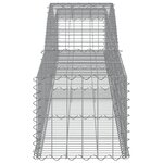 vidaXL Paniers à gabions arqués 2 Pièces 400x50x40/60 cm Fer galvanisé