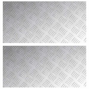 vidaXL Nez de marche Rectangulaire 2 Pièces Argenté 60 x 30 cm Aluminium