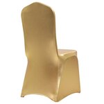 vidaXL Housses extensibles de chaise 6 Pièces Doré
