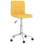 vidaXL Chaises pivotantes à manger lot de 4 jaune moutarde tissu