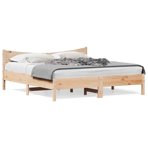 vidaXL Cadre de lit sans matelas 200x200 cm bois massif de pin