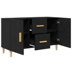 vidaXL Buffet chêne noir 100x36x60 cm bois d'ingénierie