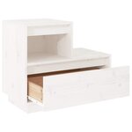 vidaXL Tables de chevet 2 Pièces Blanc 60x34x51 cm Bois de pin solide